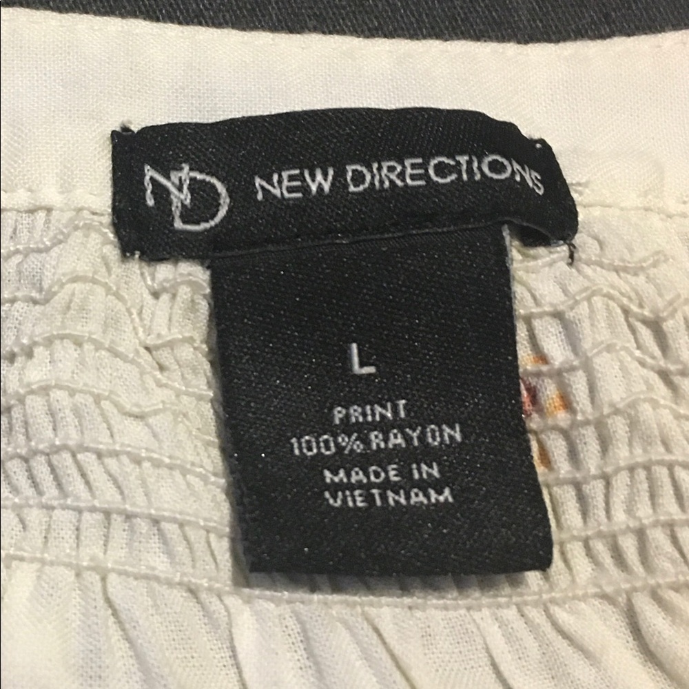 NWT- New Direction Boho Peasant Blouse Top Size L - Picture 4 of 9